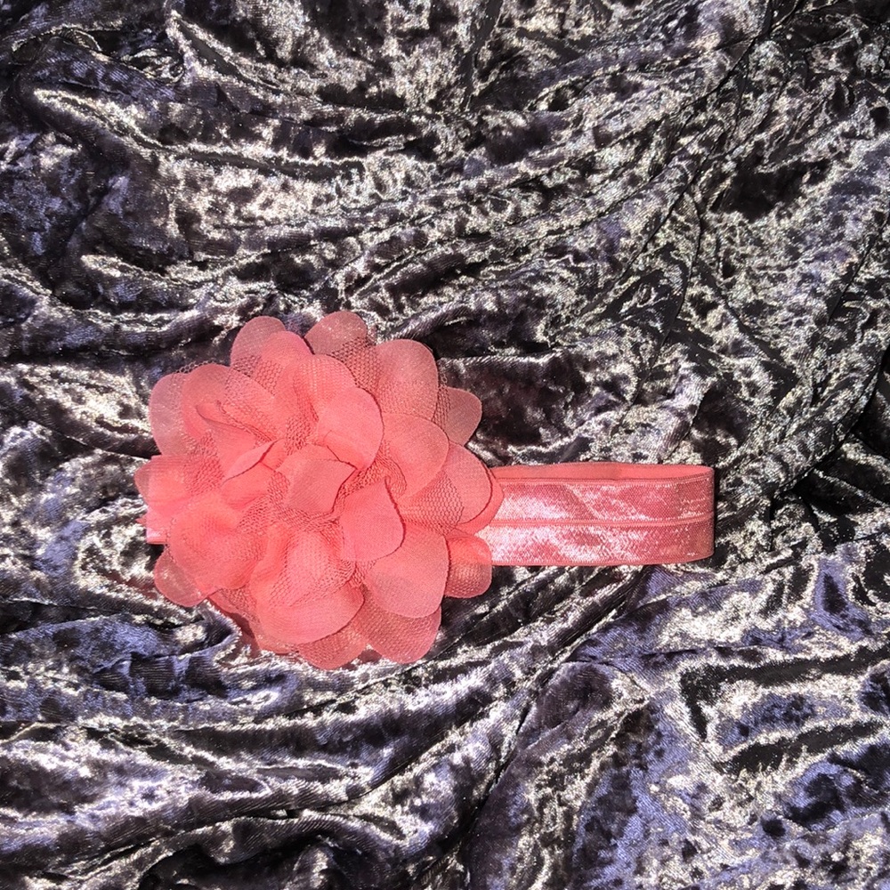 Baby head band peach pink